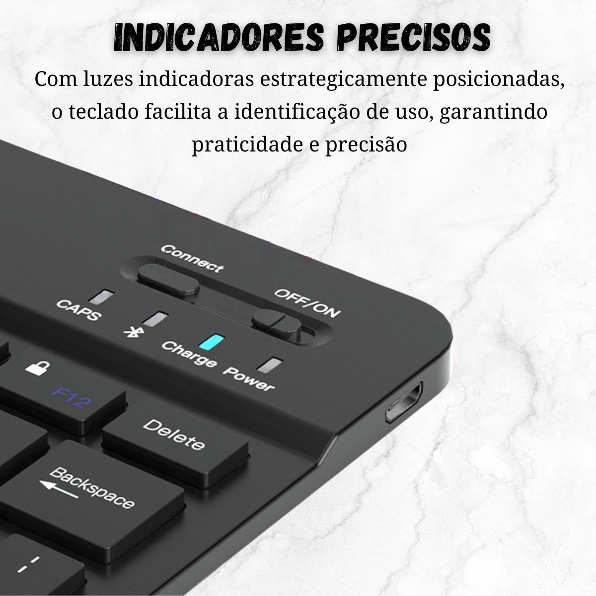 Miniatura Kit Teclado Com Mouse Sem Fio Para Samsung S10 Fe+ 13.1 X626