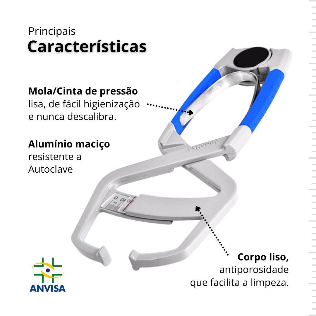 Miniatura Adipômetro Prime Med Clean - Antibacterial - Azul - Anvisa