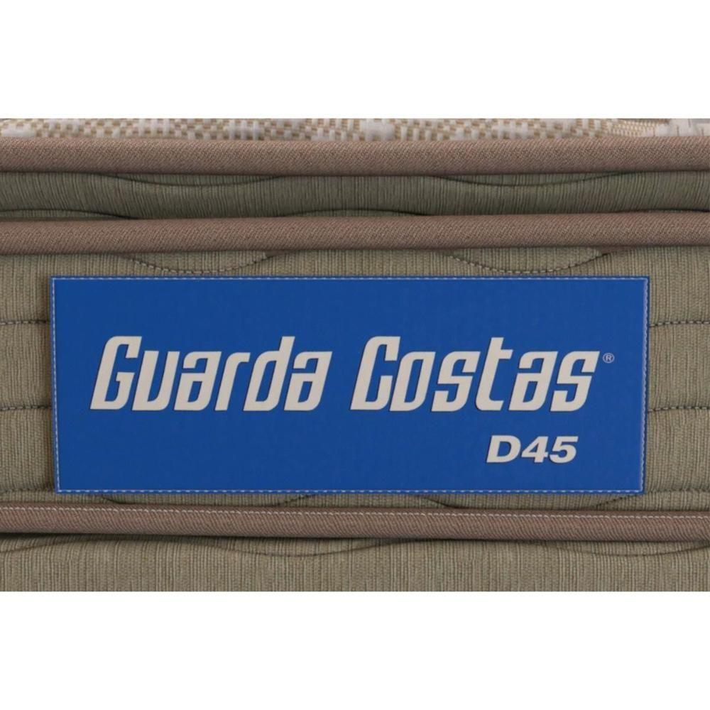 Miniatura Cama Box King: Colchão Espuma D45 Probel Guarda Costas + Base Crc Suede Clean(193x203)