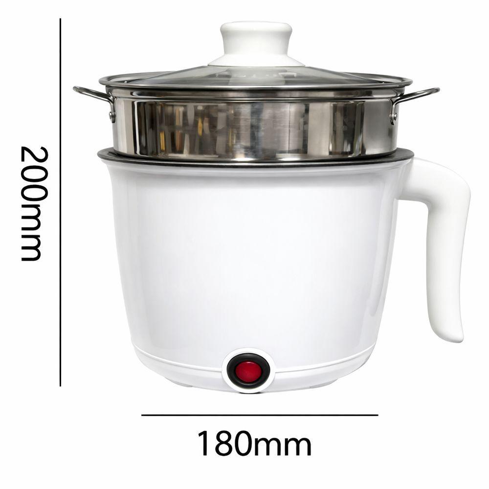 Miniatura Panela Elétrica Multifuncional Compacta Inox Com Vapor 110V Branco