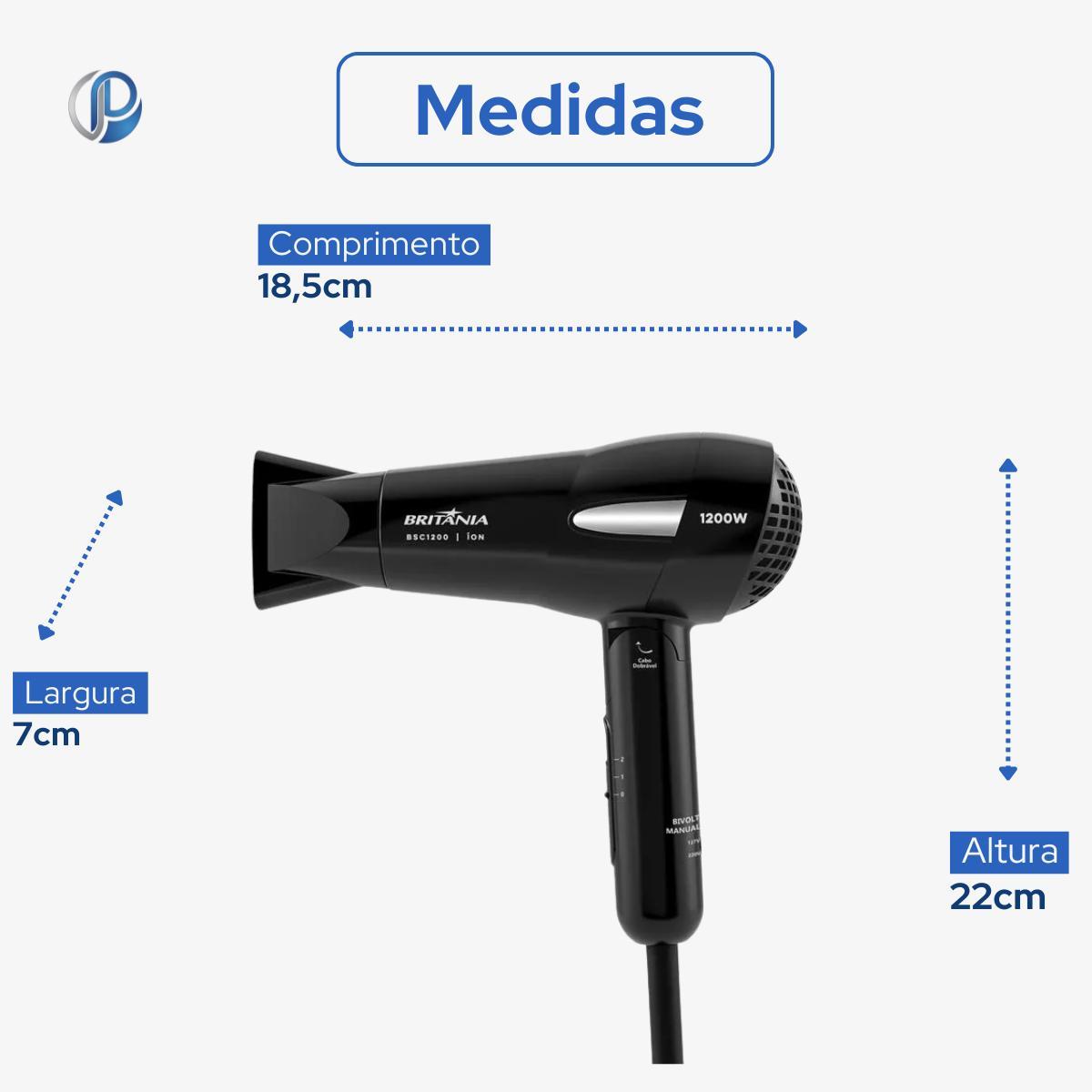 Miniatura Secador De Cabelos 1200W Bivolt Britânia