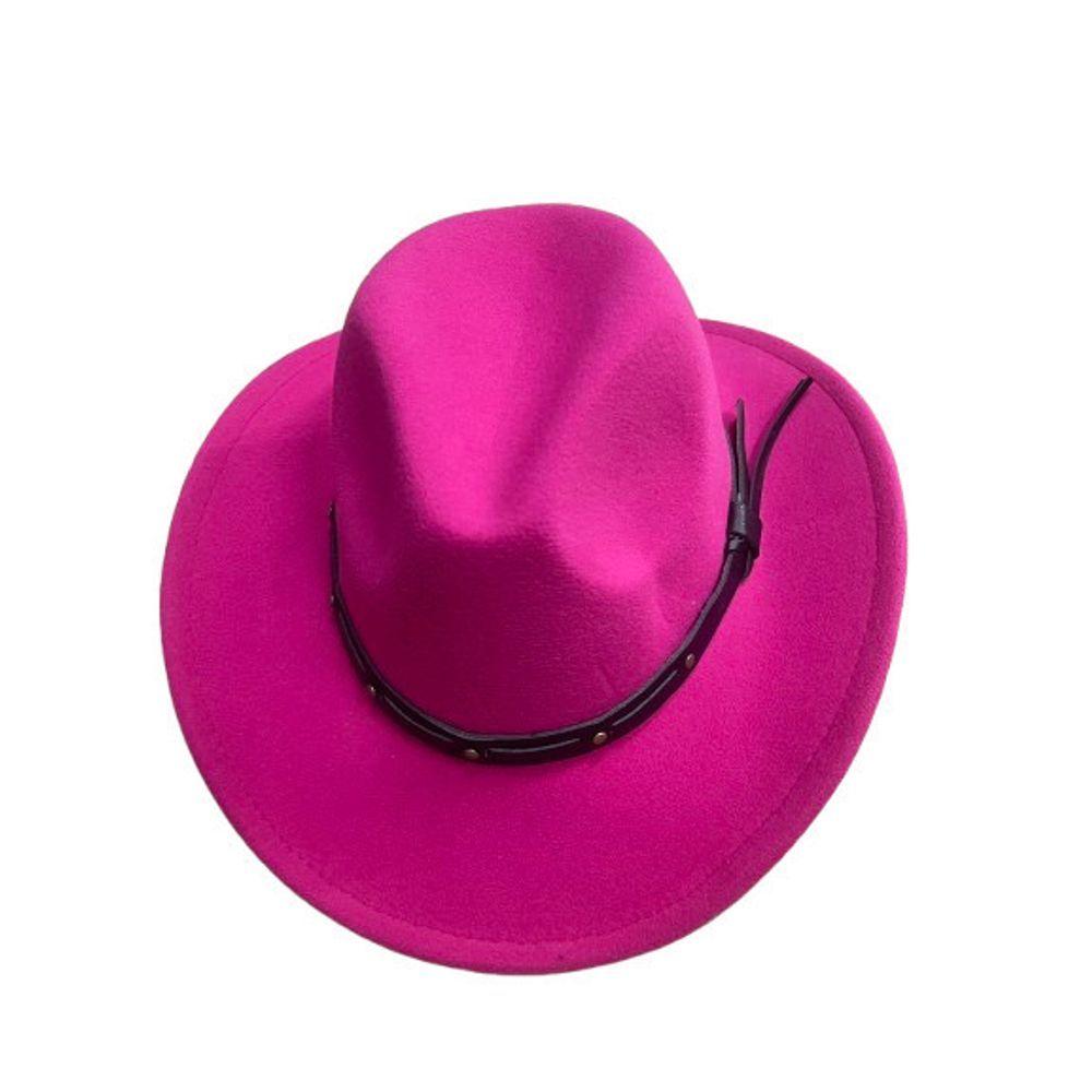Miniatura Chapéu Country Western Cowboy Hat Unisex Aba Pequeno Fita Em Couro, Lady Jazz Caps, Cavalheiro Retro, Inverno Cor:rosapi