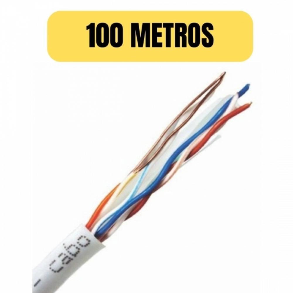 Miniatura Cabo De Rede Cat5 100 Metro Branco Internet Lan Furukawa