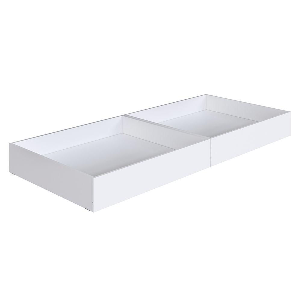 Miniatura Cama Infantil Casinha Com 2 Gavetas Infix C06 Branco/aveiro - Mpozenato