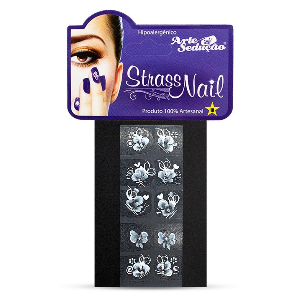 Miniatura Kit Nail Art Pincel Boleador Strass Adesivos Fitilho Esponja