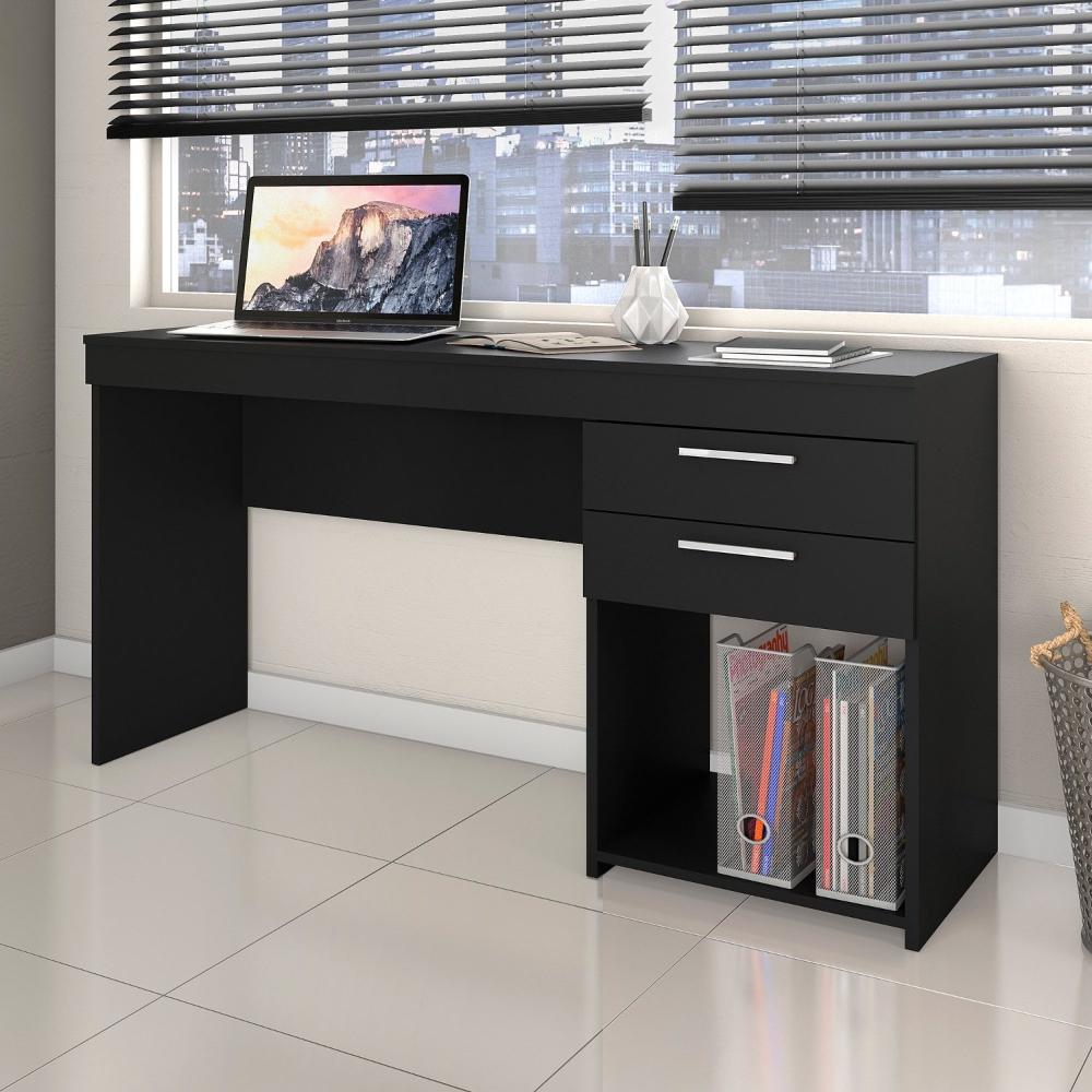 Miniatura Escrivaninha 2 Gavetas Office Notável Móveis Preto Tx