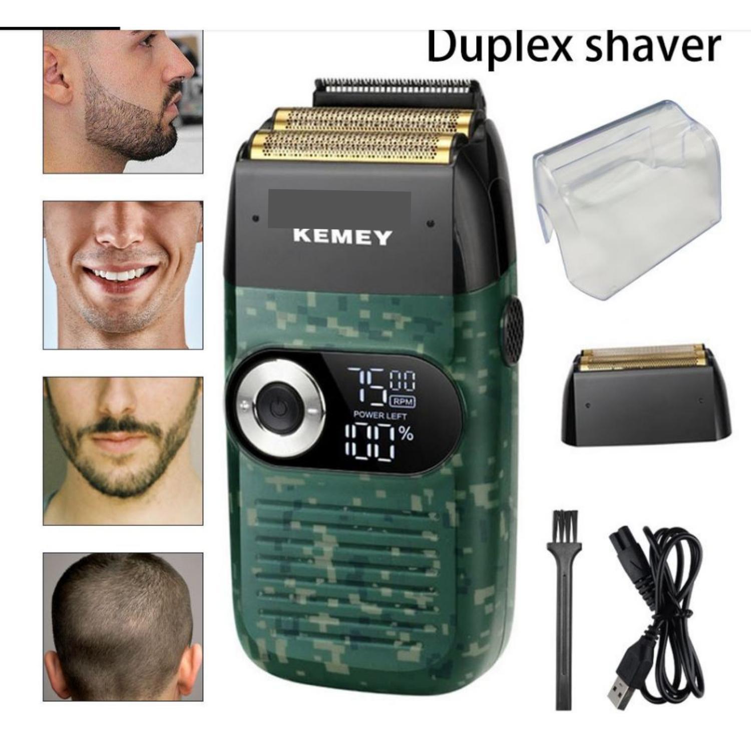 Miniatura Barbeador Elétrico Kemei 2027 Shaver Recarregavel Sem Fio