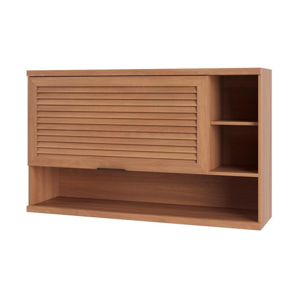 Miniatura Armário De Cozinha Aéreo Com 1 Porta Basculante E Nichos 120cm Multimóveis Cr20395 Freijó
