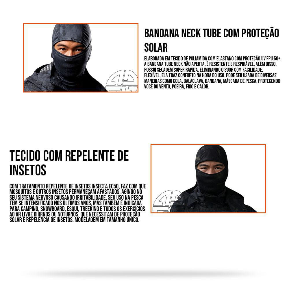 Miniatura Balaclava Com Proteção Uv 50+ Ad Store Dry Fit Camuflado