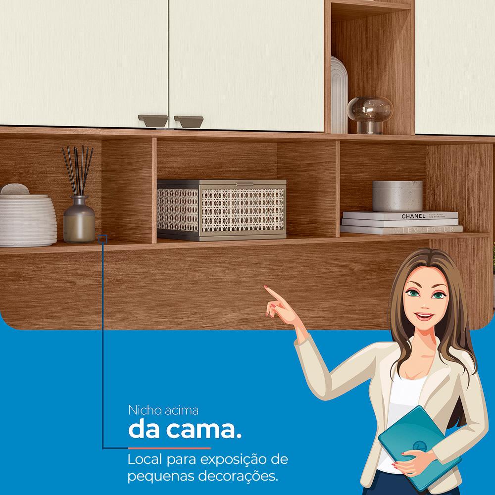 Guarda-roupa Modulado Casal MDP Lugano Jatobá/Areia