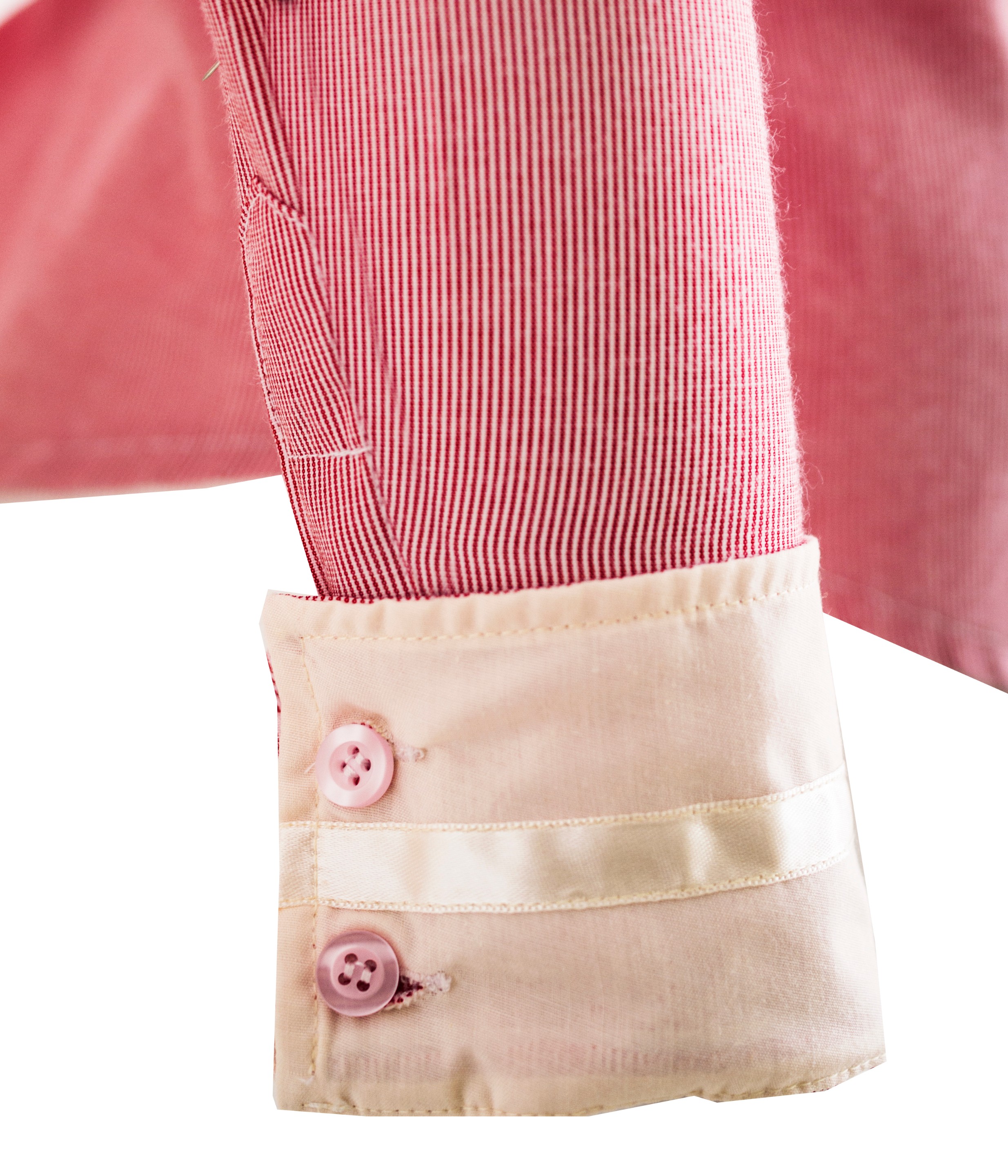Miniatura Camisa Feminina Slim Social Manga Longa Rosa