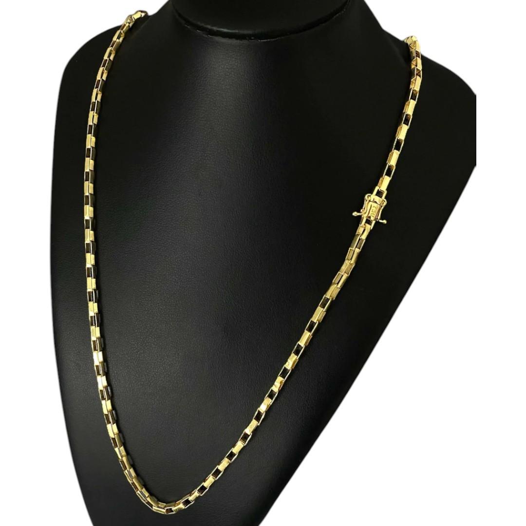 Miniatura Cordão Tijolinho Curto 5Mm - Banhado A Ouro 18K