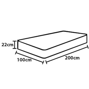 Colchão Solteirão Probel Guarda Costas Próintense DF Espuma D33 22x100x200cm - Bege/Marrom
