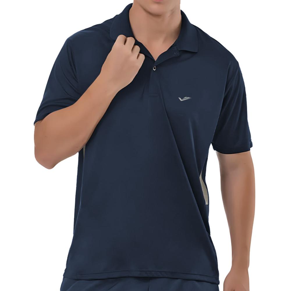 Miniatura Camisa Polo Elite Marinho e Cinza P