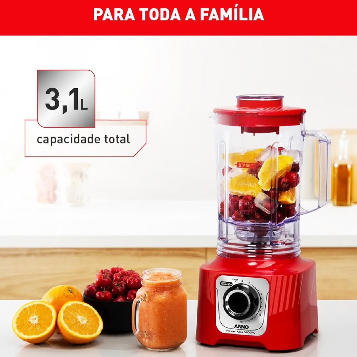 Liquidificador Arno Power Max 5 Vel. 1400W 6 Lâminas 220V