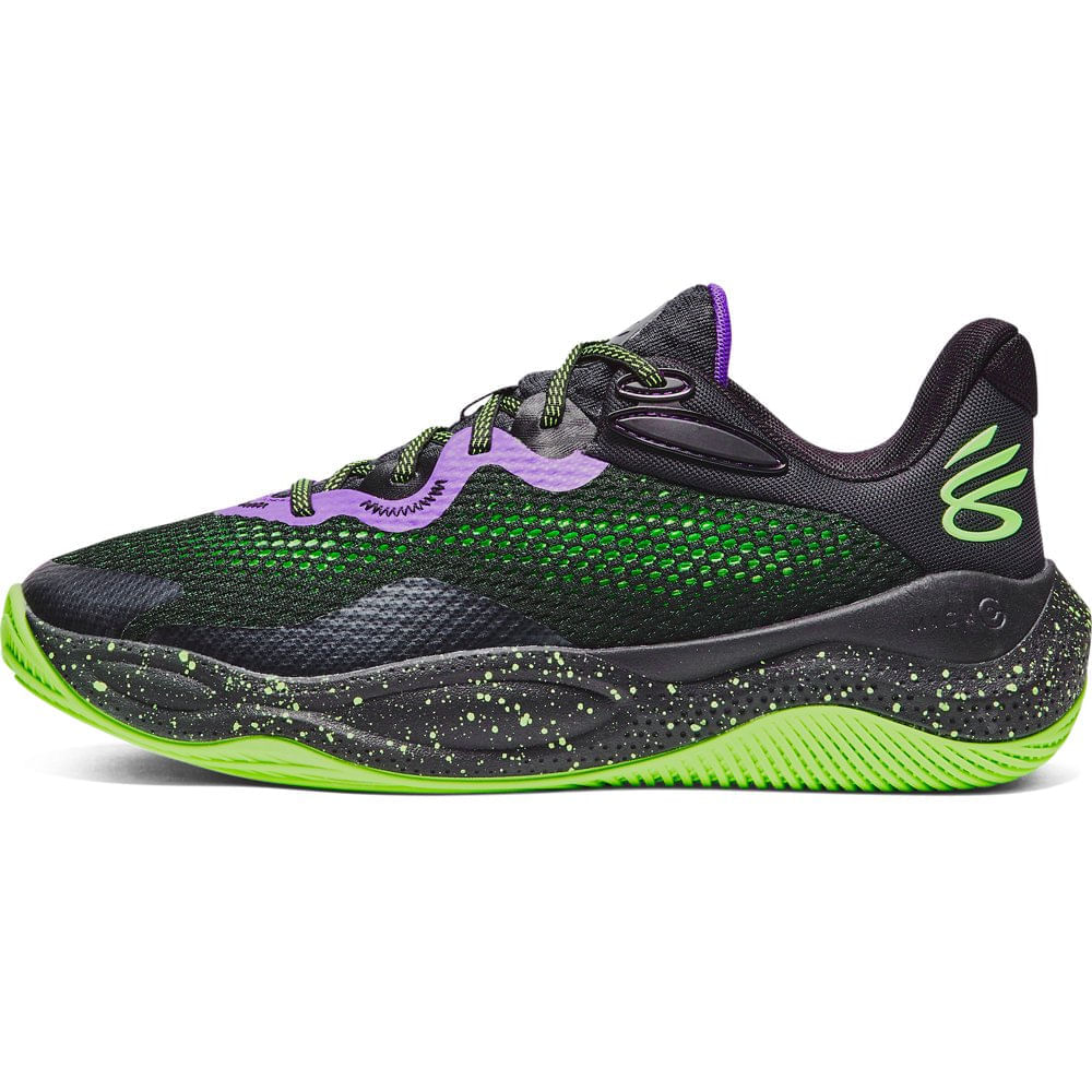 Miniatura Tênis de Basquete Under Armour Curry Splash 24 38 Roxo