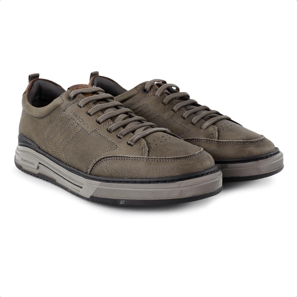 Miniatura Sapatênis Democrata Denim Dylan Masculino Bege / Marrom - 38