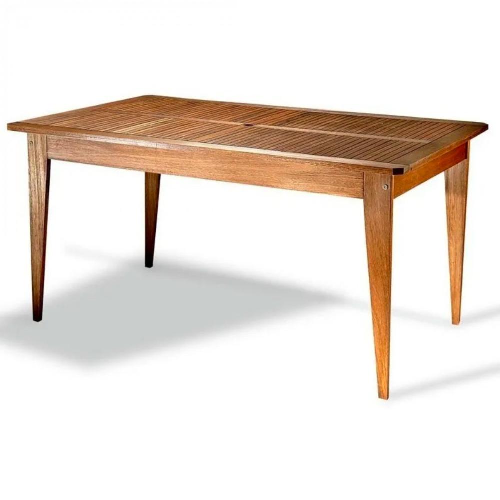 Miniatura Mesa para Jardim Madeira Maciça Retangular West Cedro Rosa Madeira