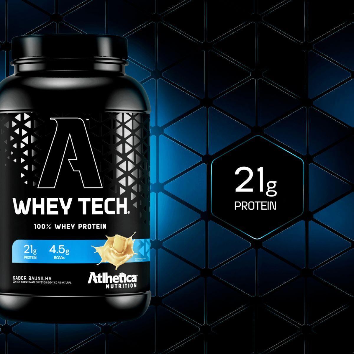 Miniatura Whey Protein 100% Tech 900G Baunilha Atlhetica Nutrition