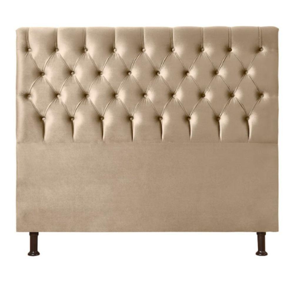 Miniatura Cabeceira Cristal 195x126cm Para Cama Box Js Móveis Castor