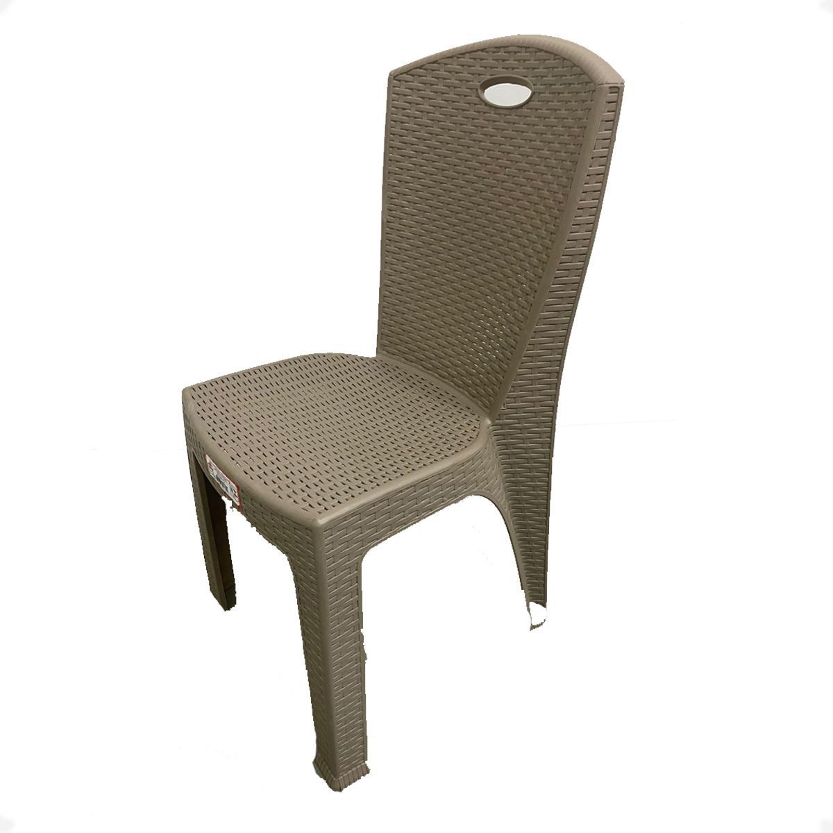Miniatura Cadeira Bistro Rattan Cairo Jardim E Área Externa Camurça