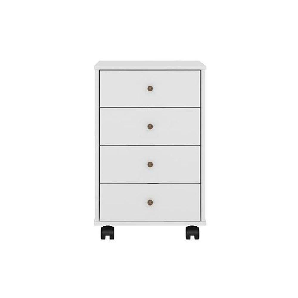 Miniatura Mesa Cabeceira Presence Com 4 Gavetas Amendola Touch Grafito Demóbile
