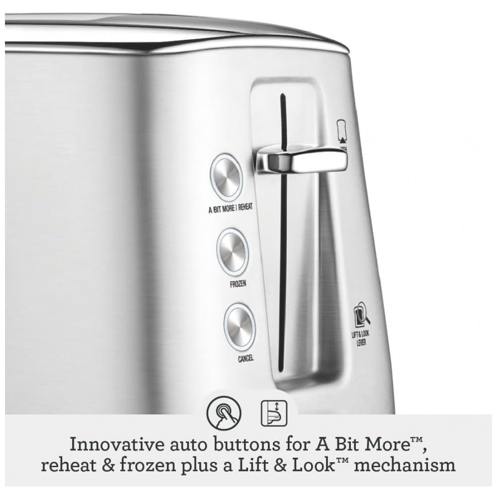 Miniatura Torradeira Elétrica 2 Fatias com 6 Níveis de Tostagem, 110V 1000W, Breville, Vermelha