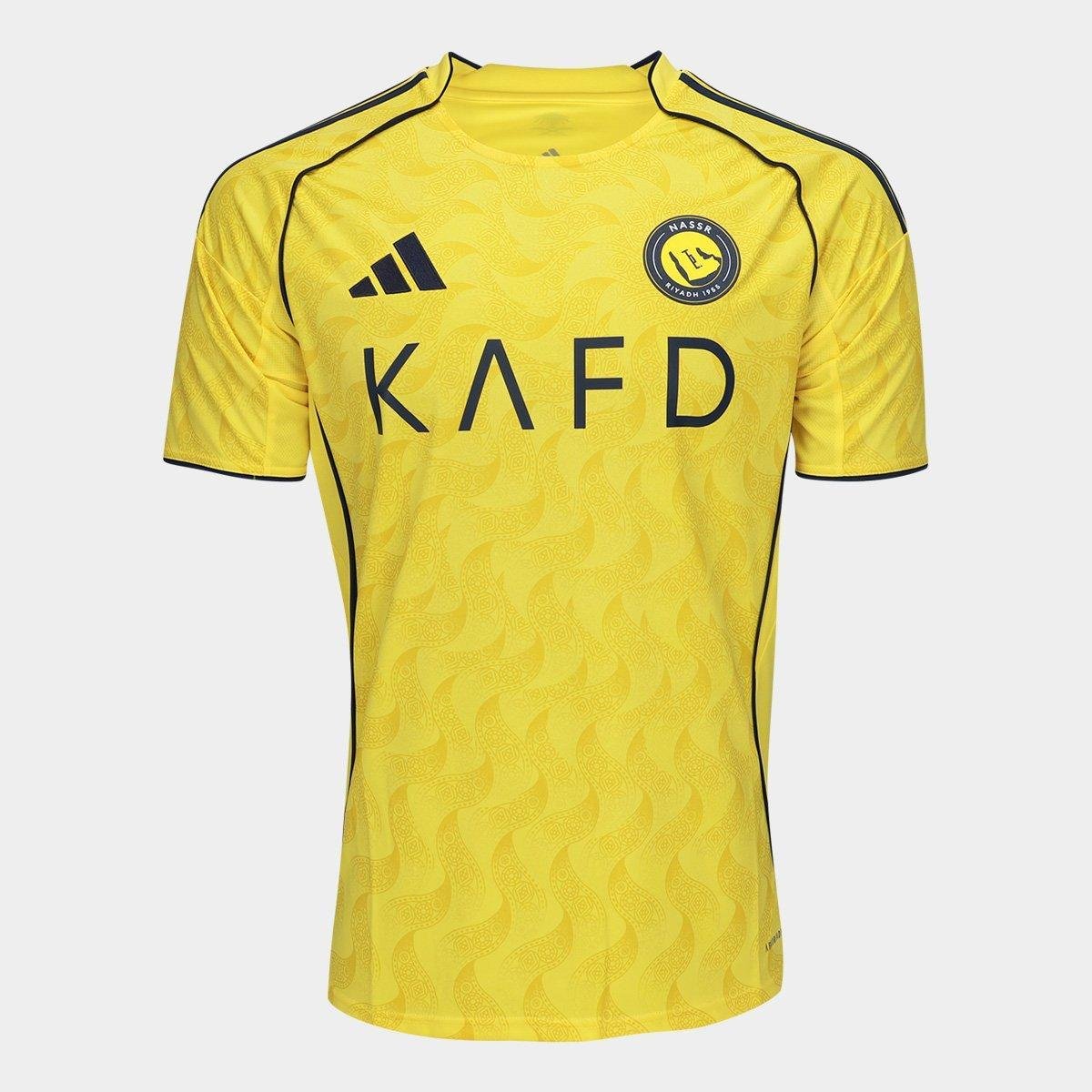 Miniatura Camisa Al-Nassr Home 25/26 n° 7 Cristiano Ronaldo Torcedor Adidas Masculina Amarelo - EGG