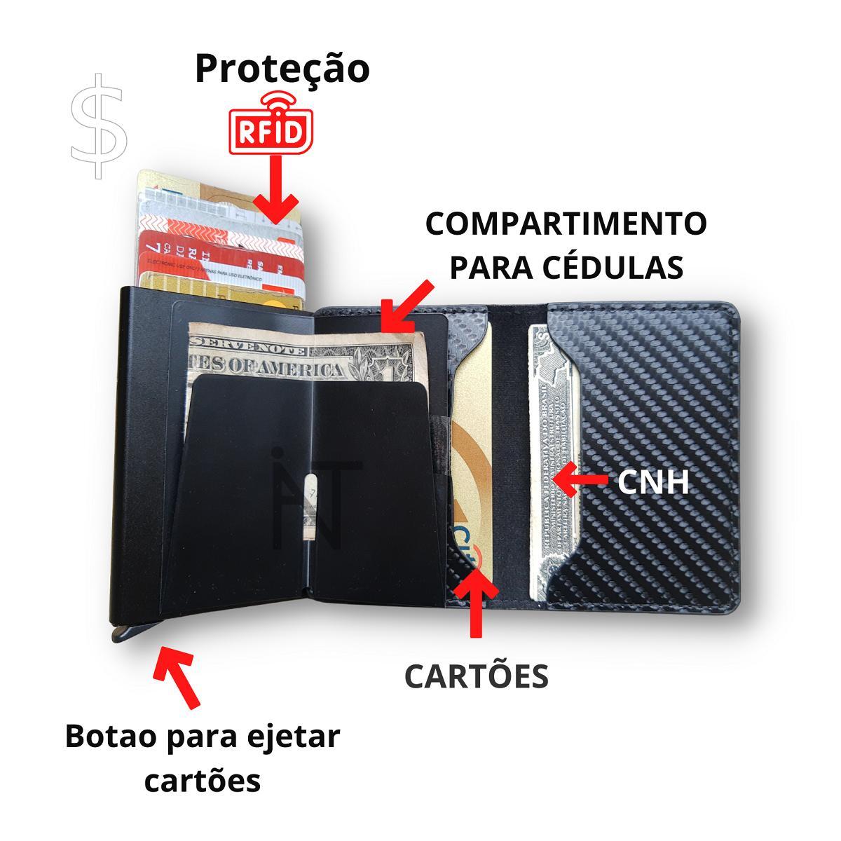 Miniatura Carteira Pequena Feminina Fina Pu Tecnologia Rfid Cartao Nfc