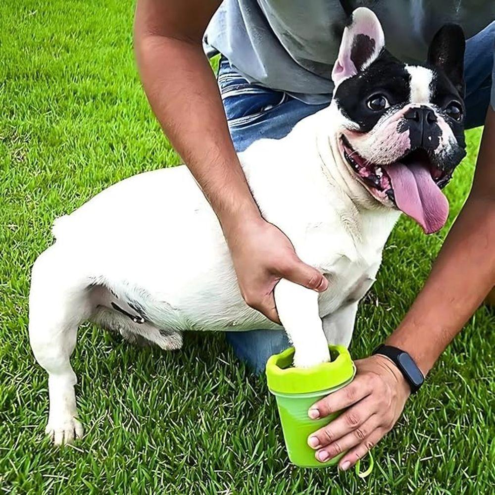 Miniatura Limpador De Pata De Cachorros Portátil - Verde