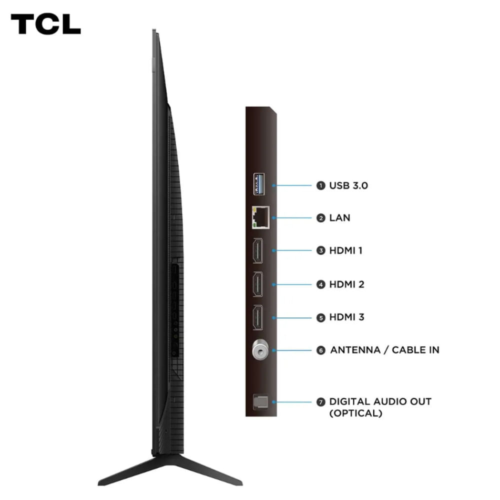 Miniatura Smart TV TCL 75 Polegadas 75P7K 4K UHD QLED Google Tv Preto - Bivolt