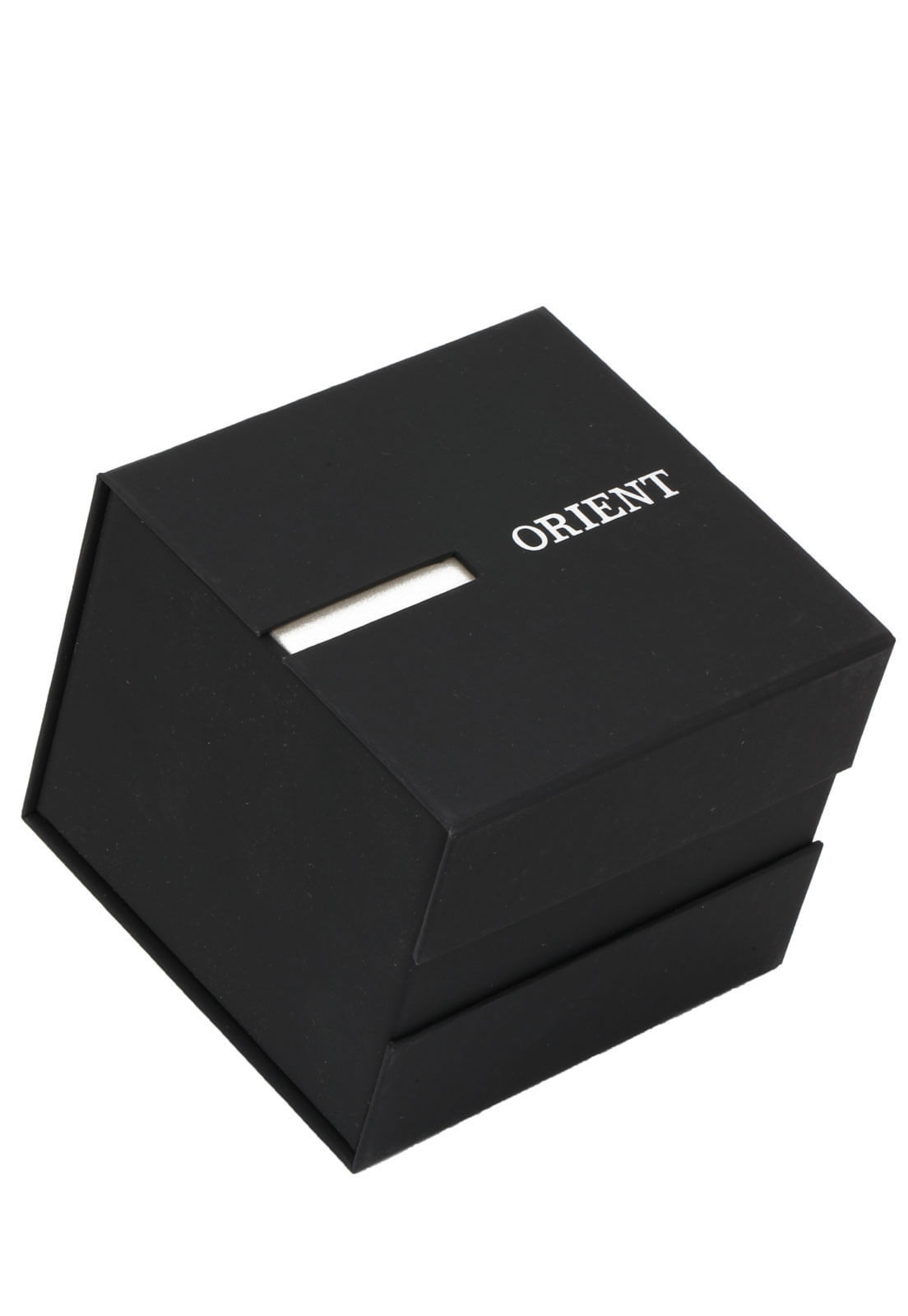 Miniatura Relogio Masculino Prata Orient cronógrafo em Aço Maciço MD1