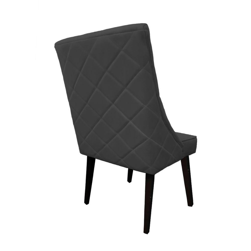 Miniatura Cadeira De Jantar Bela Capitone Suede Grafite