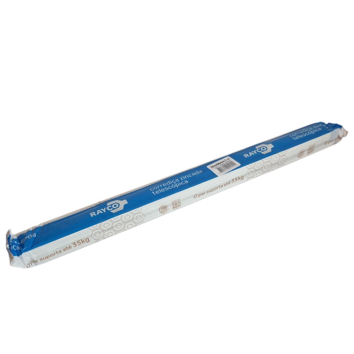 Miniatura Kit 4 Corrediça Telescópica 400Mm X 35Mm 35Kg Gaveta 2 Pares