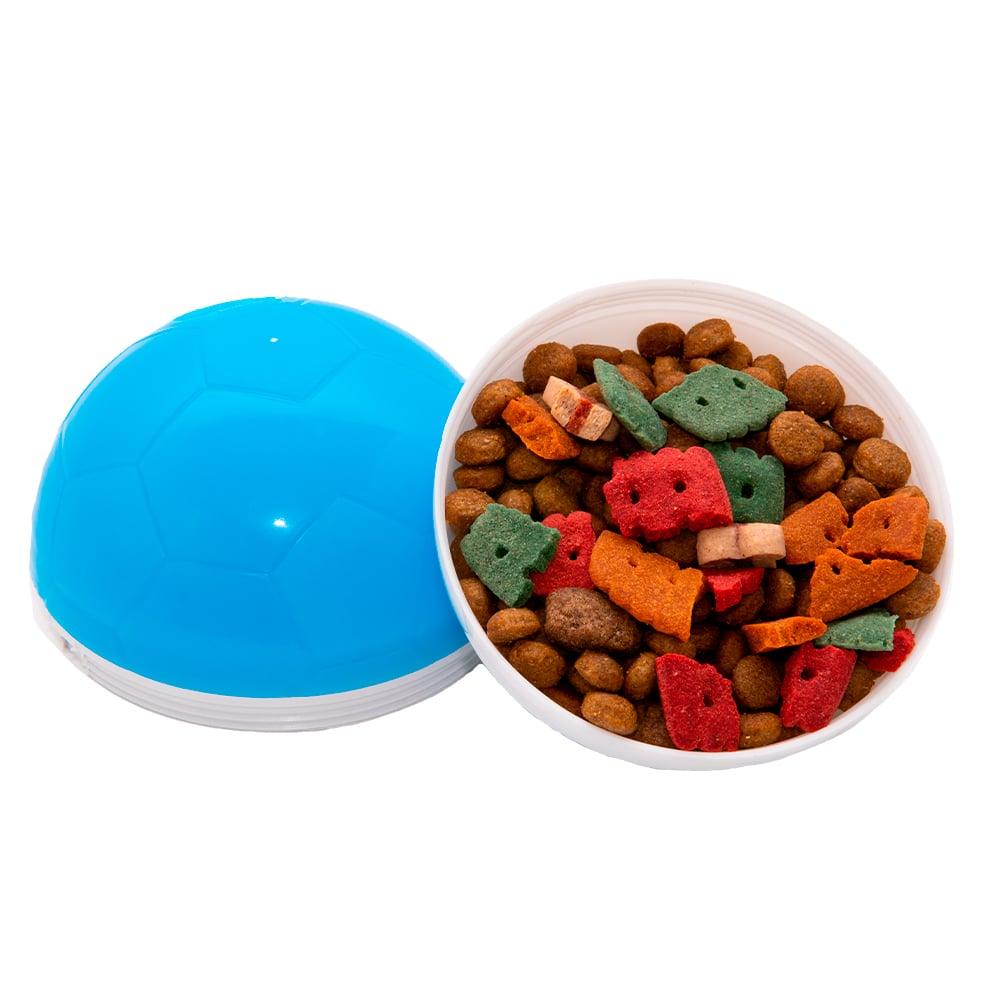 Miniatura Brinquedo Amicus Crazy Ball Azul e Branco para Cães e Gatos - Tam. P