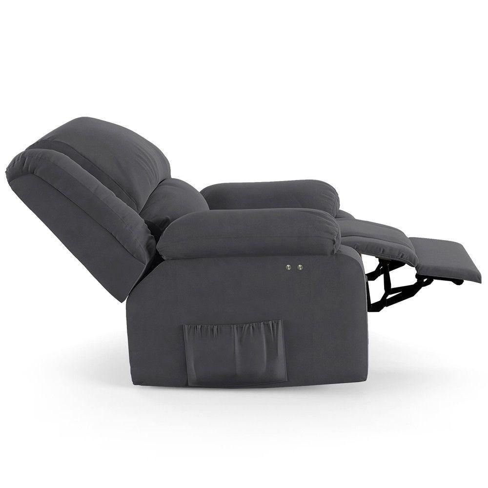 Miniatura Poltrona Do Papai Reclinável Pietra Power Touch Usb Fh9 Veludo Cinza - Mpozenato