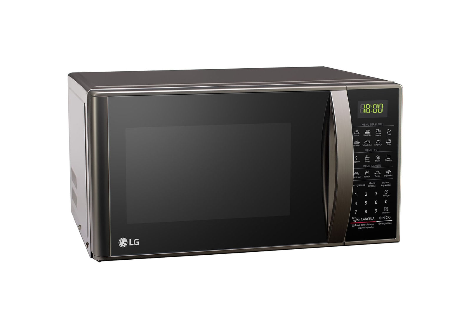 Miniatura Micro-ondas LG 30 litros Prata Limpa Fácil (MS3043BRA)