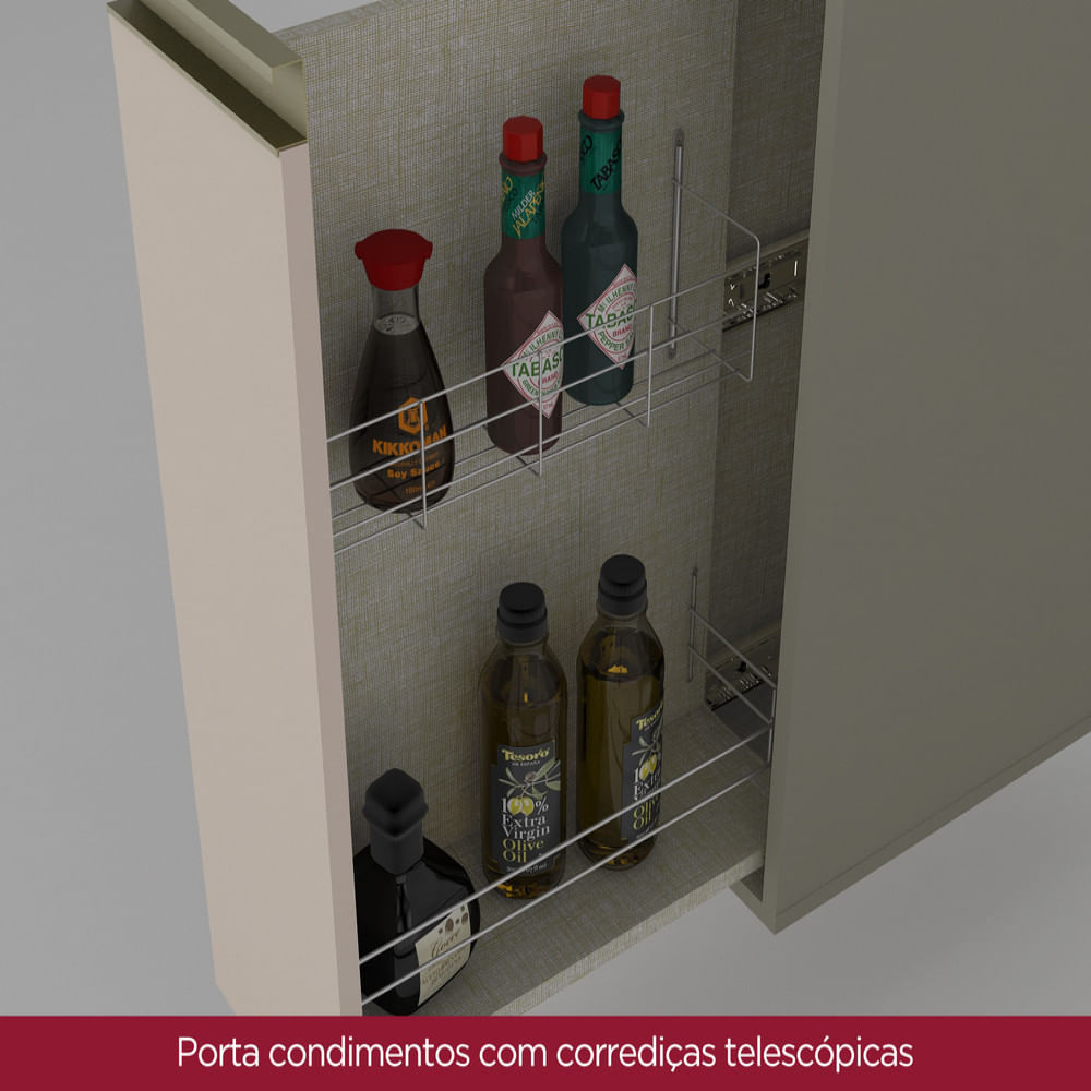 Miniatura Balcão Condimentos 20 Cm Connect Henn Duna com Cristal