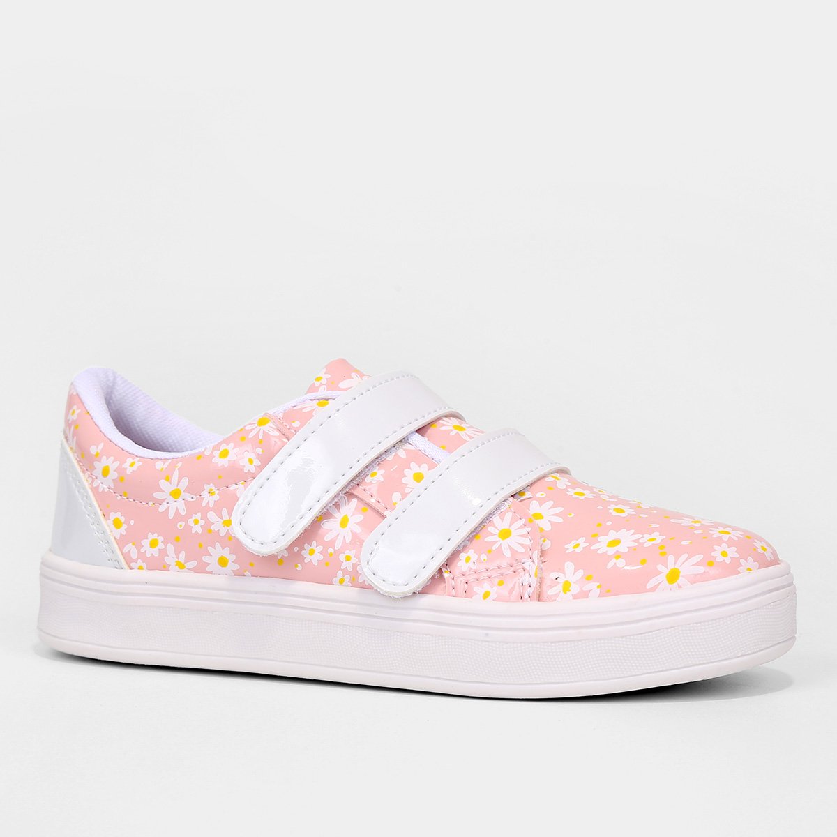 Miniatura Tênis Infantil Tininha Floral Menina Rosa+Branco - 20