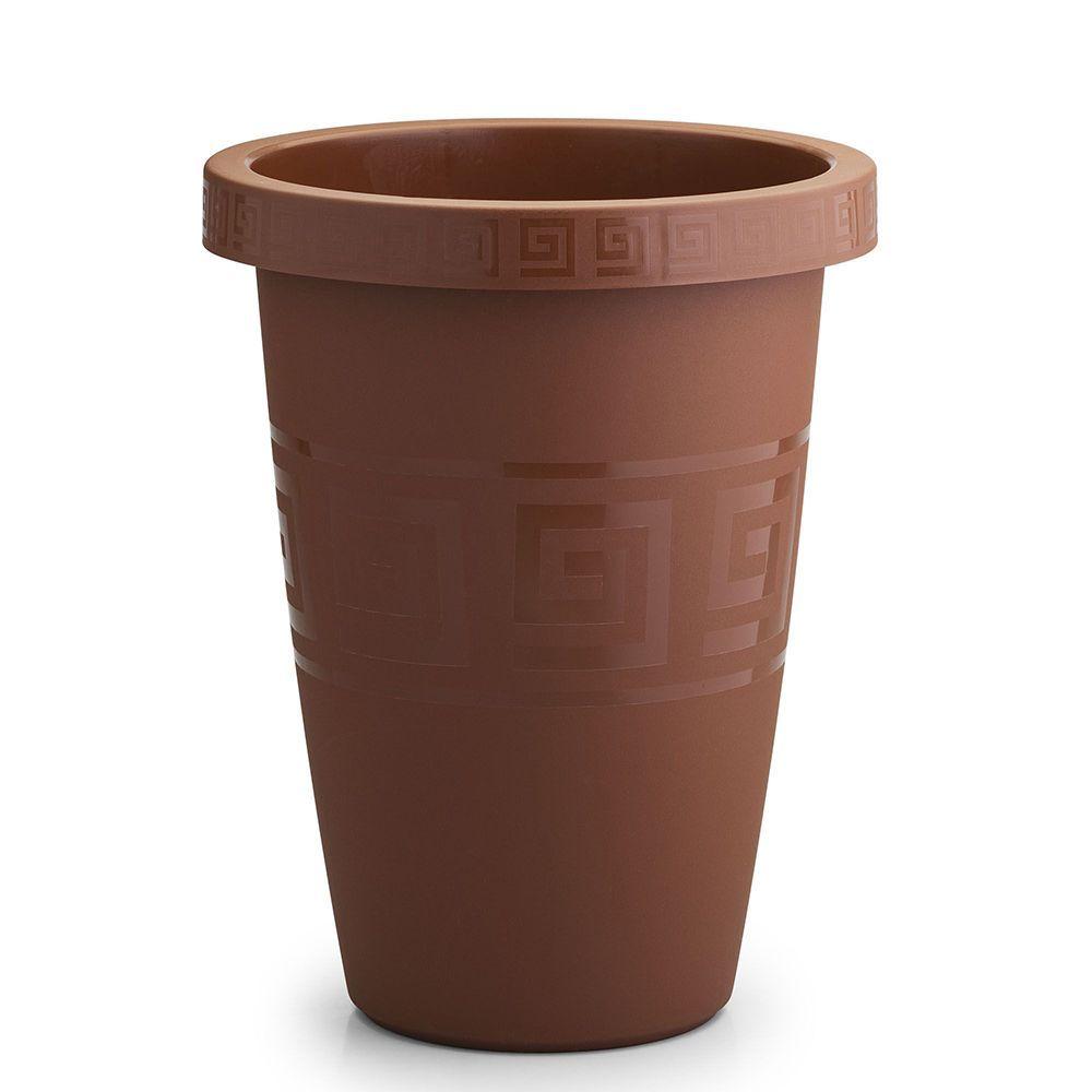 Miniatura Vaso De Planta Grande 11 Litros Tacho Grego Plástico Reforçado 36x27 - Plasmont Cor:terracota