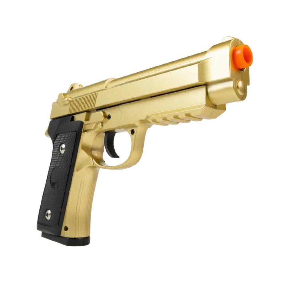 Miniatura Pistola De Airsoft Vg Pt92 V22 Gold Mola 6mm - Rossi