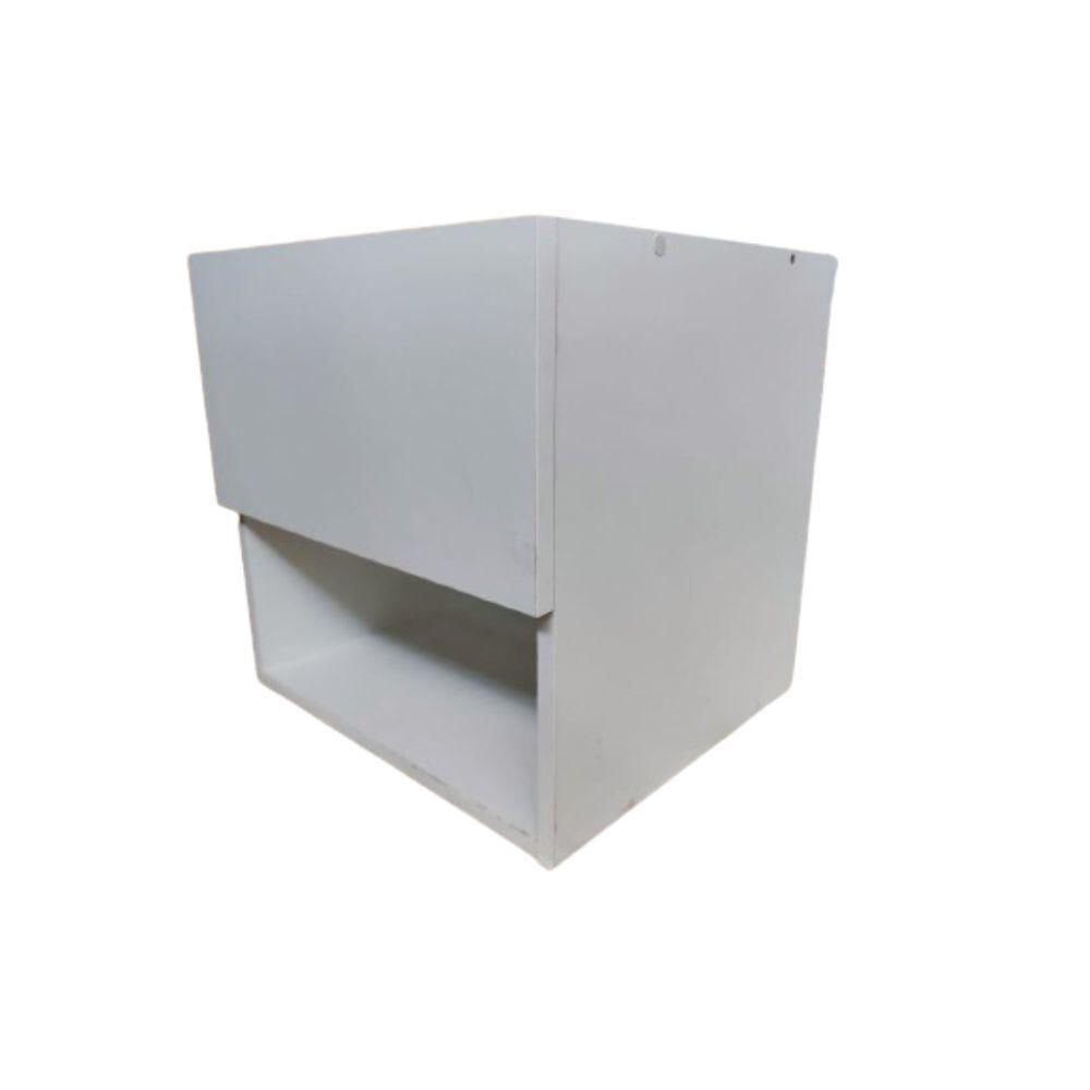 Miniatura Mesa De Cabeceira C Gaveta Secreta Lado Esquerdo Mdf Branco