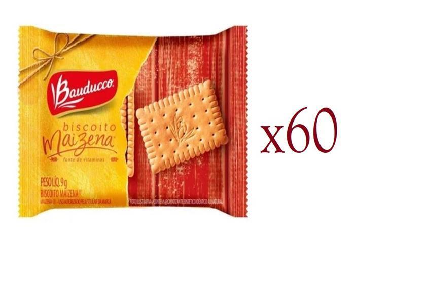 Miniatura Mini Biscoito Individual Bauducco Maizena 60 Saches De 9Gr