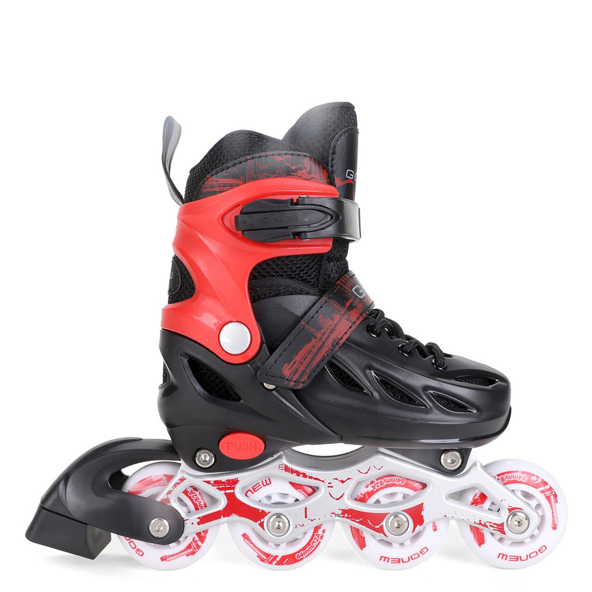 Miniatura Patins Gonew Fitness Flexx Pró InLine ABEC-9 - 64MM Vermelho - 31/34