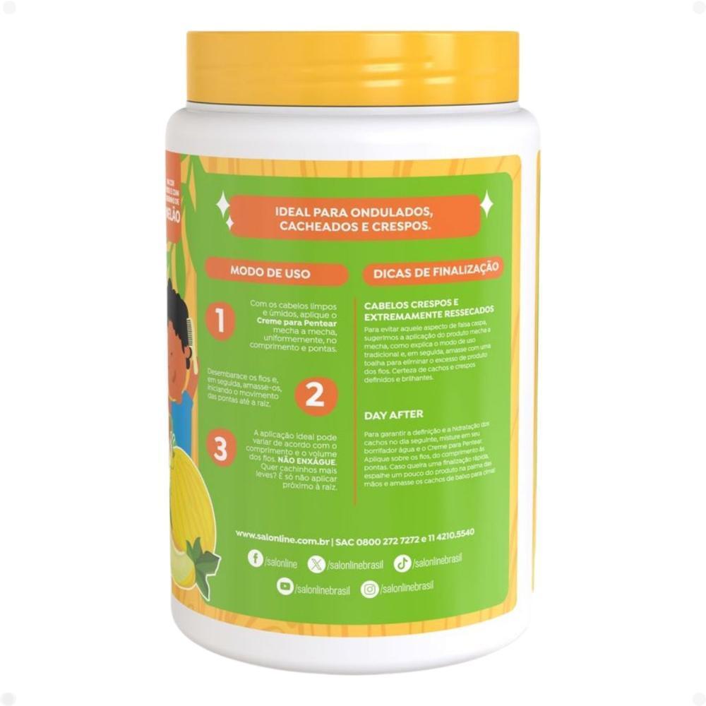 Miniatura Creme Para Pentear Salon Line Kids Melão 1Kg