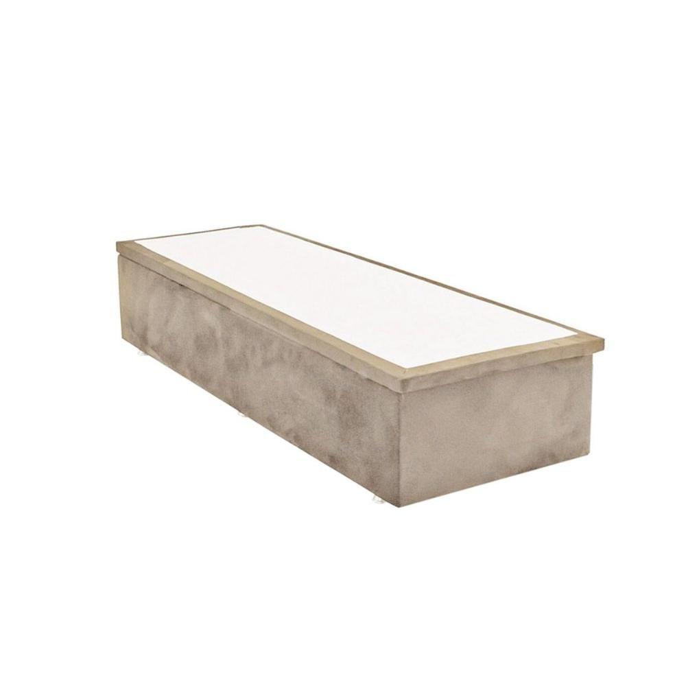 Miniatura Cama Box Baú Universal King Suede Clean (193x203x35) - Ortobom
