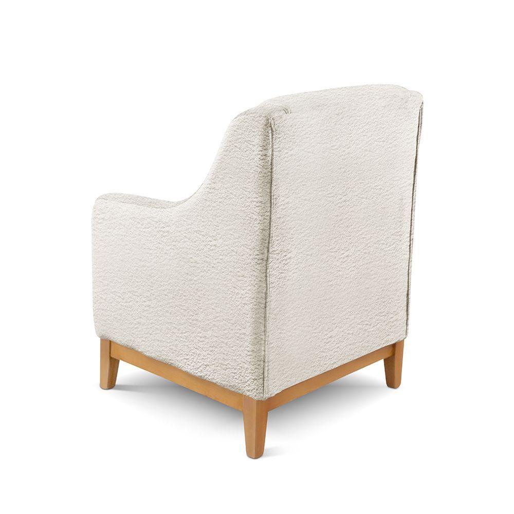 Miniatura Poltrona Encosto Alto Para Sala áquila bouclé Nude 400