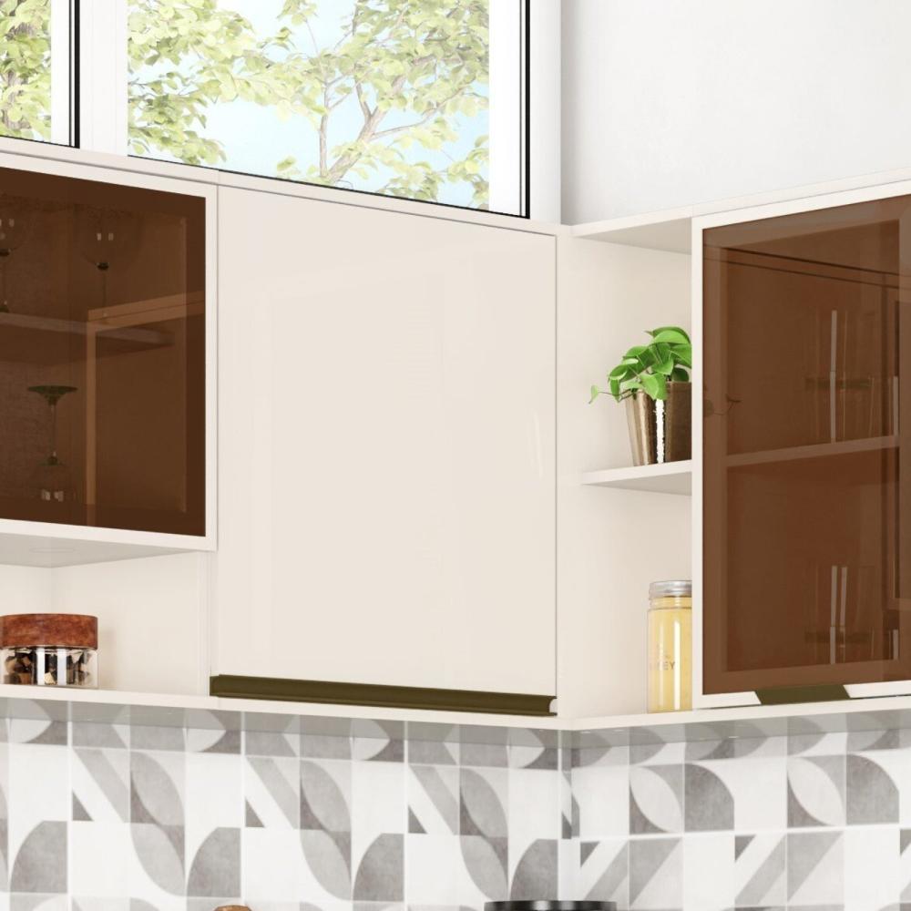 Miniatura Armário Aéreo Canto Reto 1 Porta 94cm Connect Off White