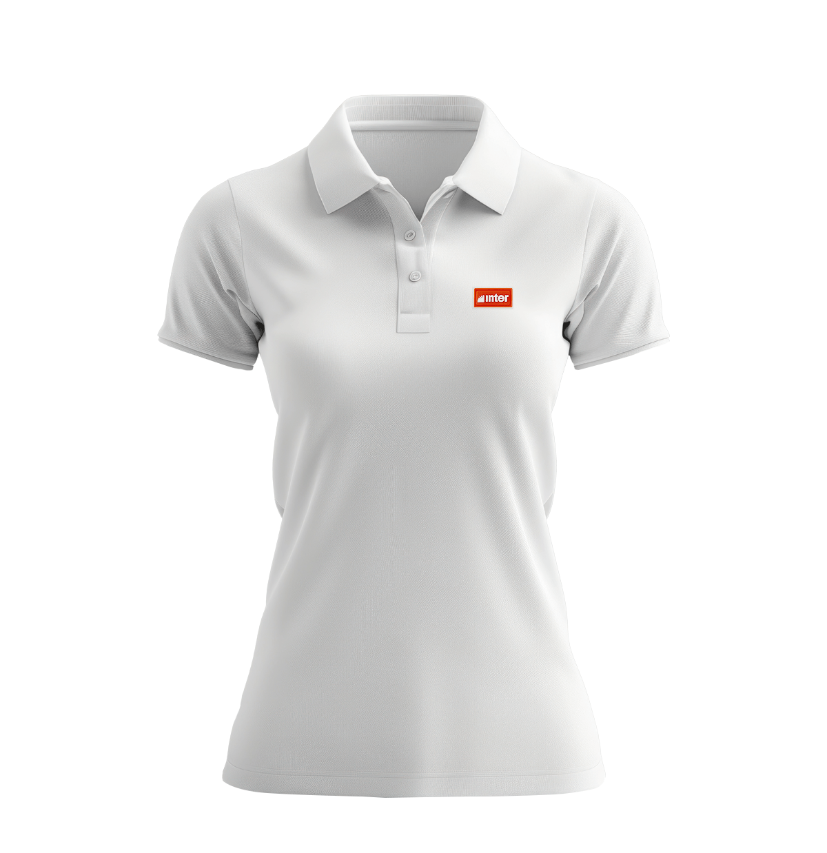 Miniatura Camisa Polo Pima Feminina Branca - Patch Inter G