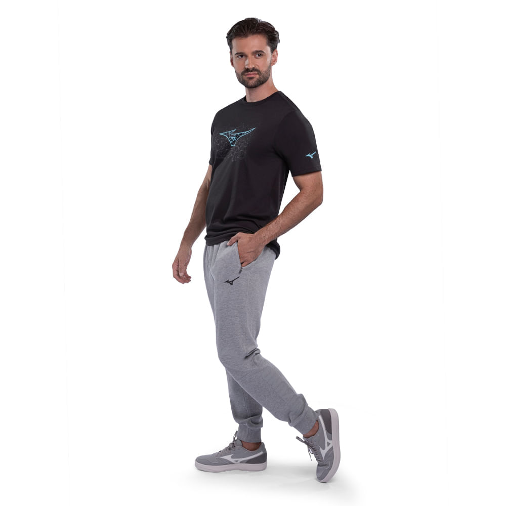 Miniatura Calça Mizuno Soft Jogger Masculina G Cinza